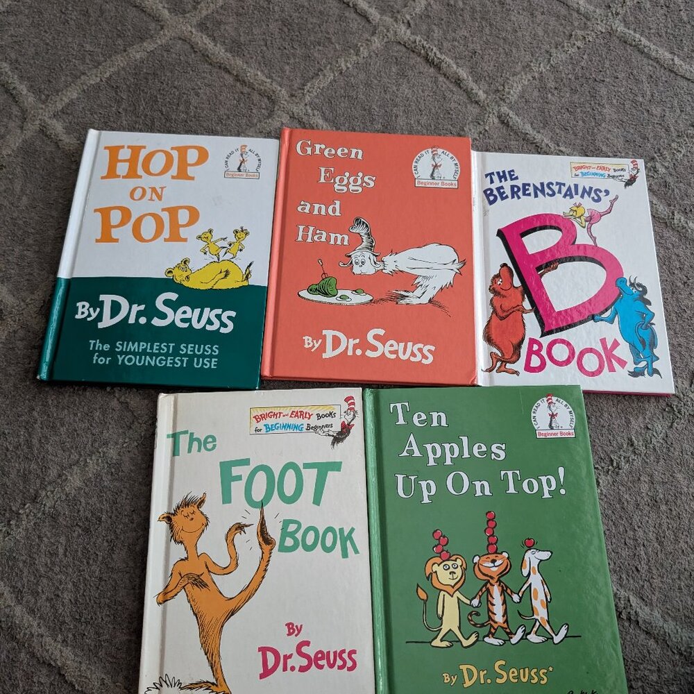 Dr Seuss bundle books..green eggs and ham, foot book, hop on pop, Bernstein b bo